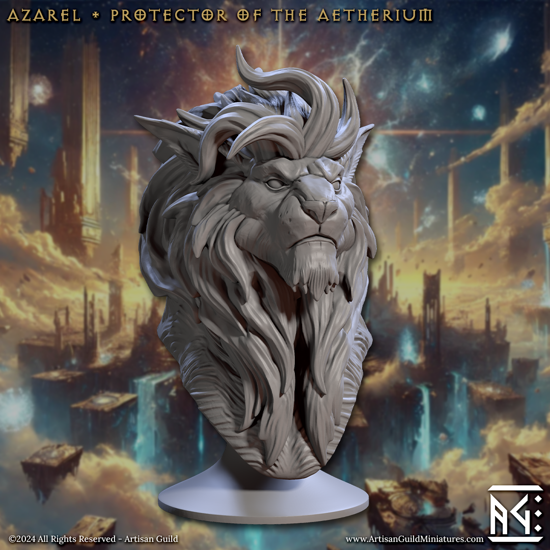 Azarel Protector of the Aetherium Bust 3D-printed model