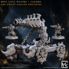 Bone Siege Weapon And Dwarf Draugr Engineers