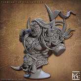 Throgar The Chainbreaker King Bust 3D-printed model