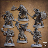 Blackcrag Mountian Orcs 3D-printed model
