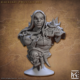 Blackcrag Mountain Orc Bust 3D-printed model