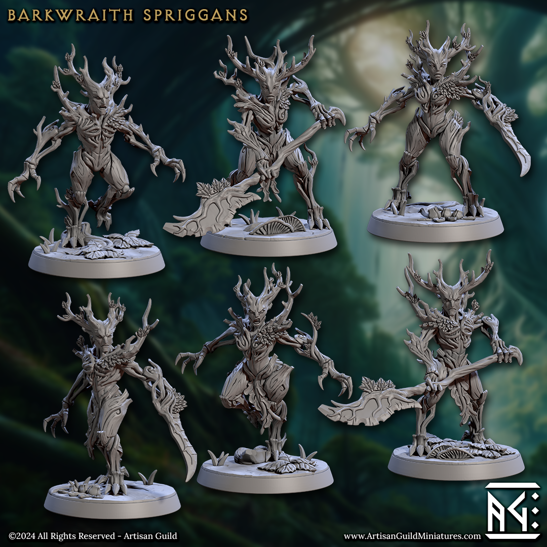 Barkwraith Spriggan 3D-printed model