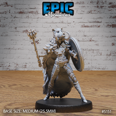 Boar Coat Warrior Lady 3D-printed model