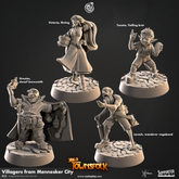 Villagers from Mennesker City 3D-printed model