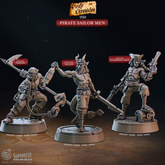 Pirate Sailor Men 3D-printed model