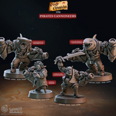 Pirate Cannoneers 3D-printed model