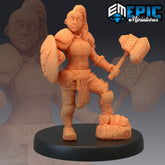 Dwarven War Maiden - The Printable Dragon