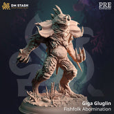Giga Gluglin - Fishfolk Abomination - The Printable Dragon