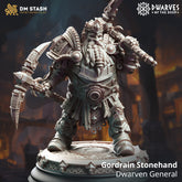 Gordrain Stonehand - Dwarven General 3D-printed model