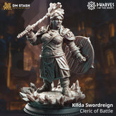 Kilda Swordreign - Cleric of Battle 3D-printed model