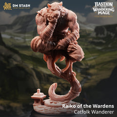 Raiko of the Wardens - Catfolk Wanderer