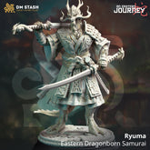 Ryuma - Eastern Dragonborn Samurai 3D-printed model