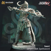 Saori - Serpentfolk Spellsword 3D-printed model