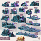 Sci-Fi City Difficult Terrain and Debris - The Printable Dragon