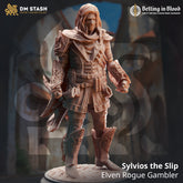 Sylvios the Slip - Elven Rogue Gambler 3D-printed model