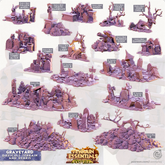 Terrain Essentials Exterior Graveyard Ruins - Debris and Difficult Terrain - The Printable Dragon