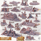 Terrain Essentials Exterior Town Ruins - Debris and Difficult Terrain - The Printable Dragon