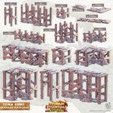Terrain Essentials Exterior Town Ruins - Modular Platforms - The Printable Dragon