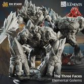 The Three Faces Elemental Golems 3D-printed model