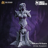 Vakara N’thara - Drow Assassin Bust - The Printable Dragon
