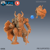 Wooly Minotaur Paladin 3D-printed model