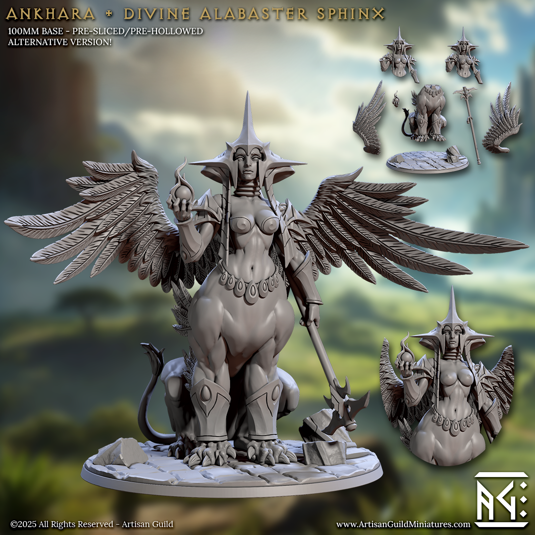 Ankhara Divine Alabaster Sphinx