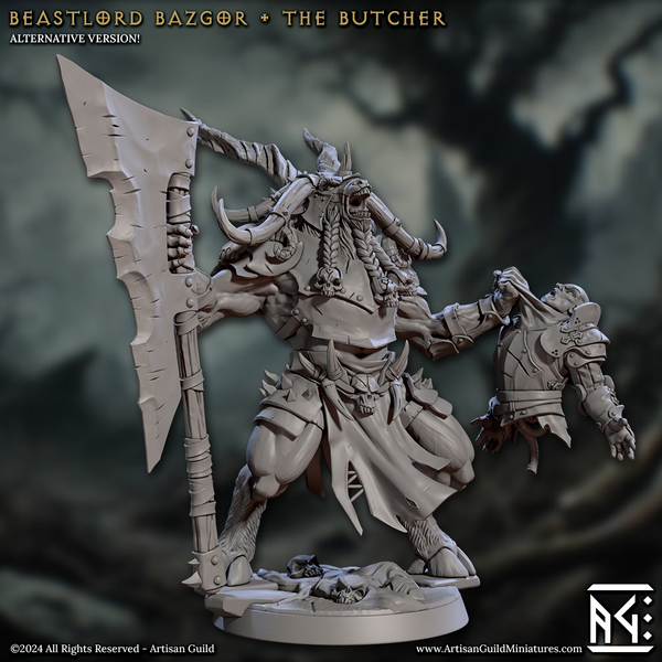Beastlord Bazgor, the Butcher 3D-printed model