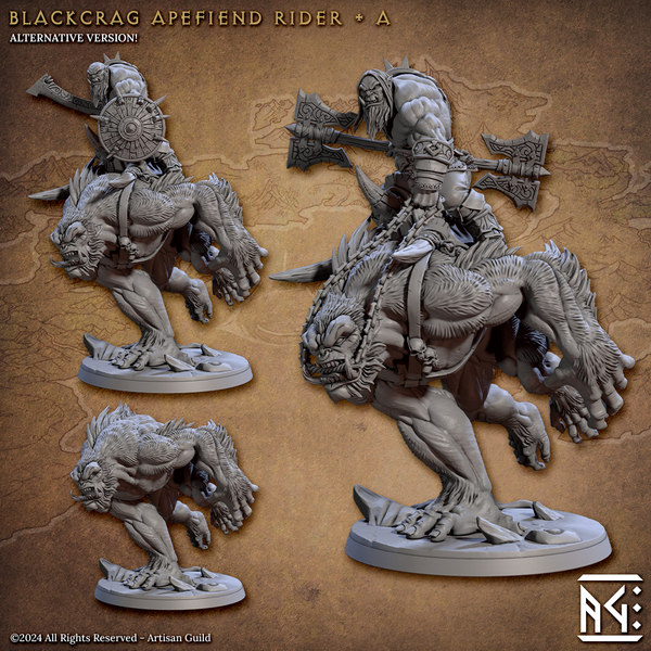 Blackcrag Apefiend Riders 3D-printed model