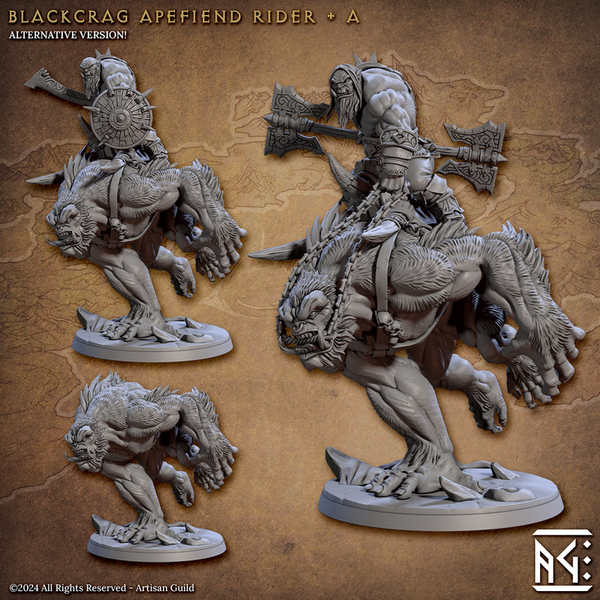 Blackcrag Apefiend Riders 3D-printed model