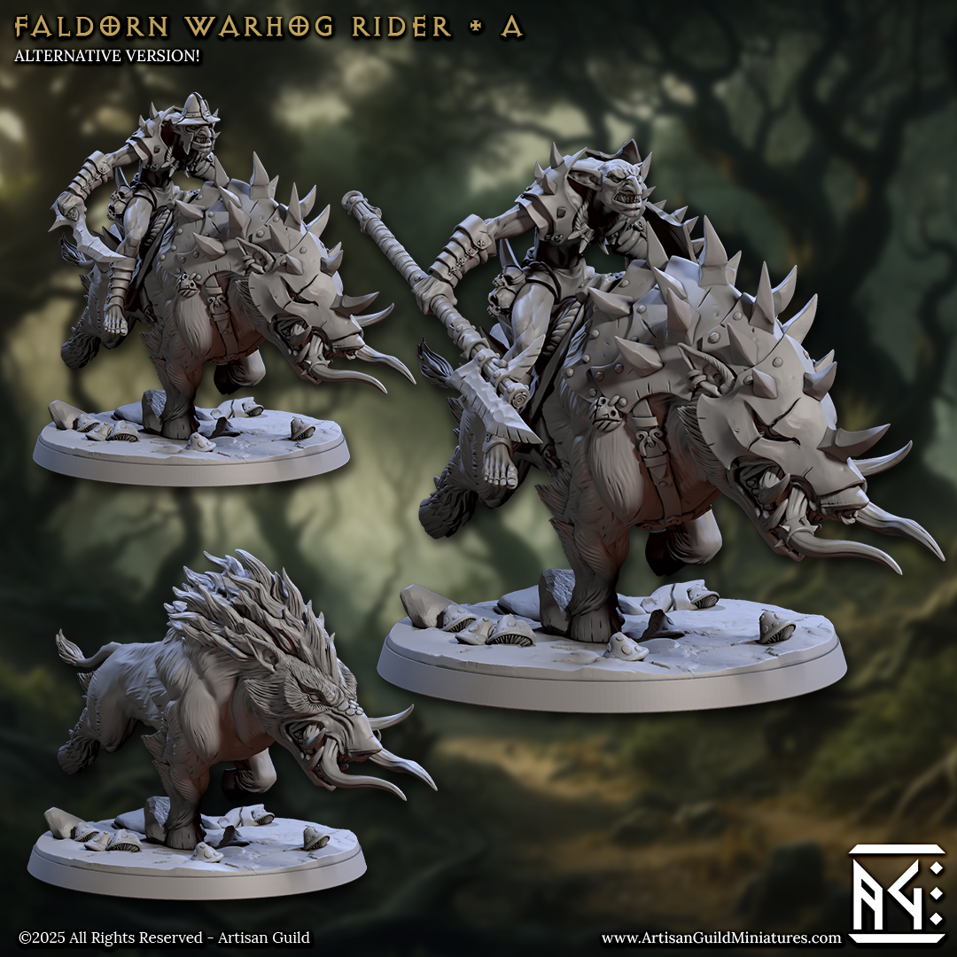 Faldorn Warhog Rider 3D-printed model