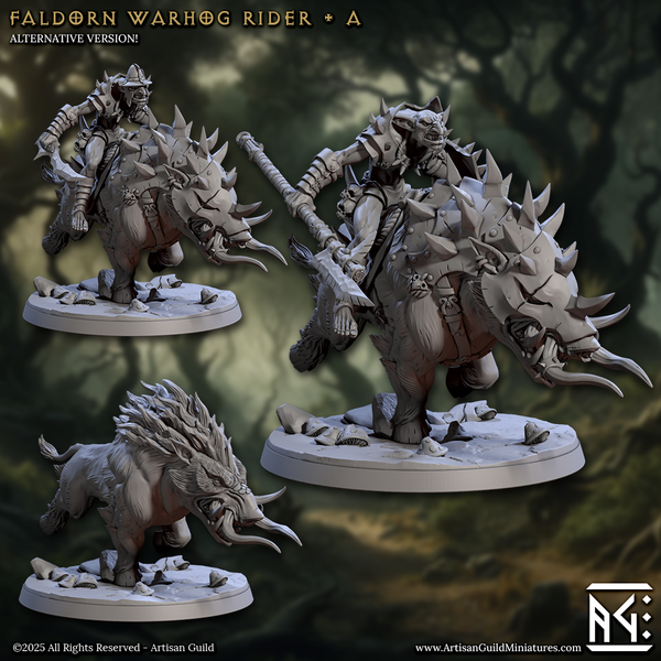 Faldorn Warhog Rider 3D-printed model