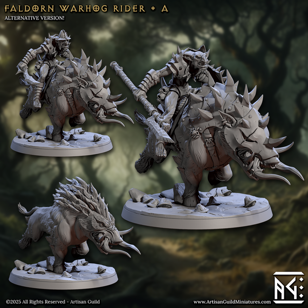 Faldorn Warhog Rider 3D-printed model