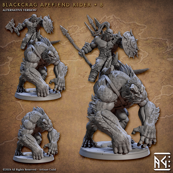 Blackcrag Apefiend Riders 3D-printed model