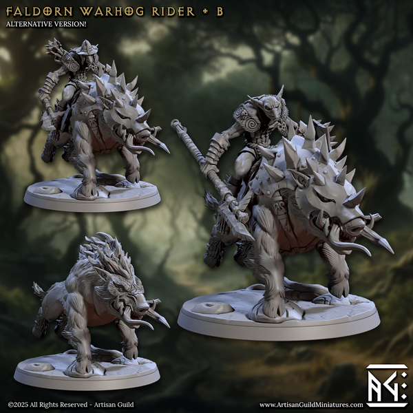 Faldorn Warhog Rider 3D-printed model