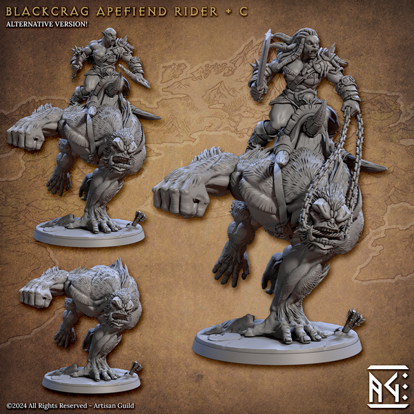 Blackcrag Apefiend Riders 3D-printed model