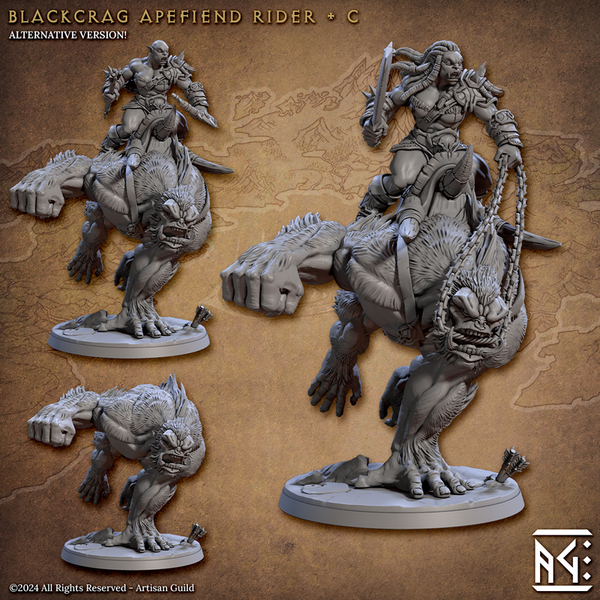 Blackcrag Apefiend Riders 3D-printed model