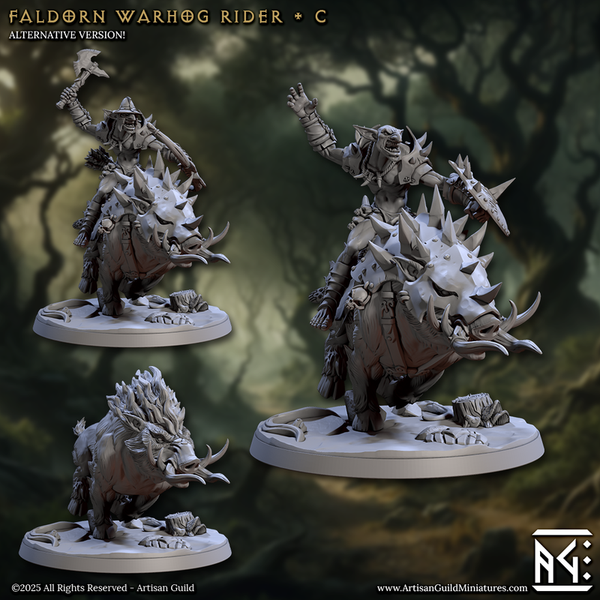 Faldorn Warhog Rider 3D-printed model