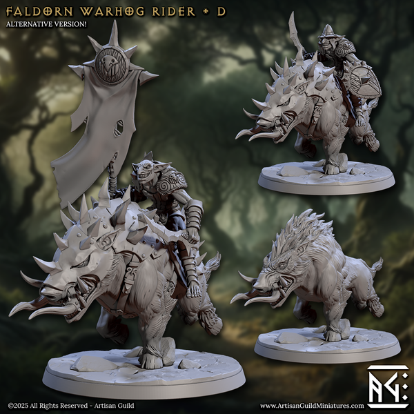 Faldorn Warhog Rider 3D-printed model