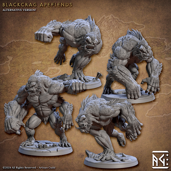 Blackcrag Apefiend Riders 3D-printed model