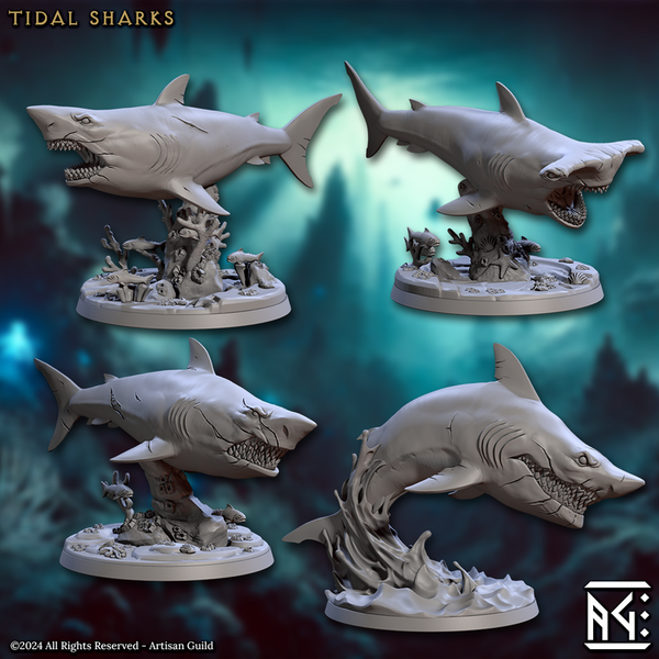 Tidal Shark Riders 3D-printed model