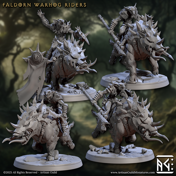 Faldorn Warhog Rider 3D-printed model