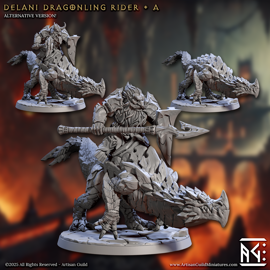 Delani Dragonling Riders 3D-printed model