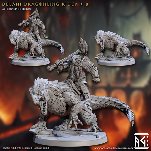 Delani Dragonling Riders 3D-printed model