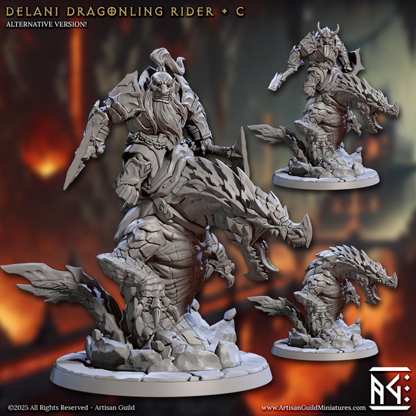 Delani Dragonling Riders 3D-printed model