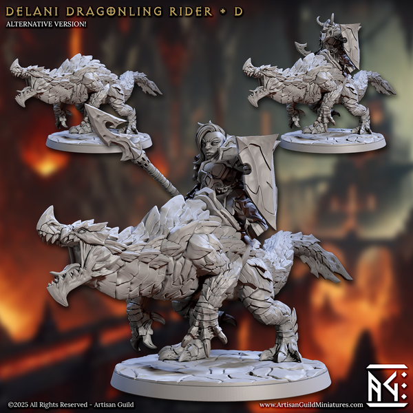 Delani Dragonling Riders 3D-printed model