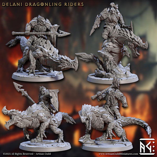 Delani Dragonling Riders 3D-printed model