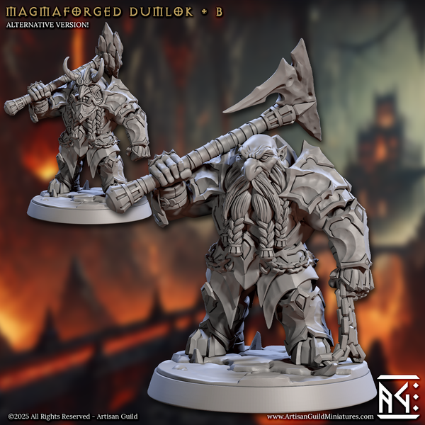 Magmaforged Dumlok 3D-printed model