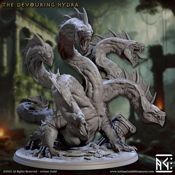 The Devouring Hydra 3D-printed model
