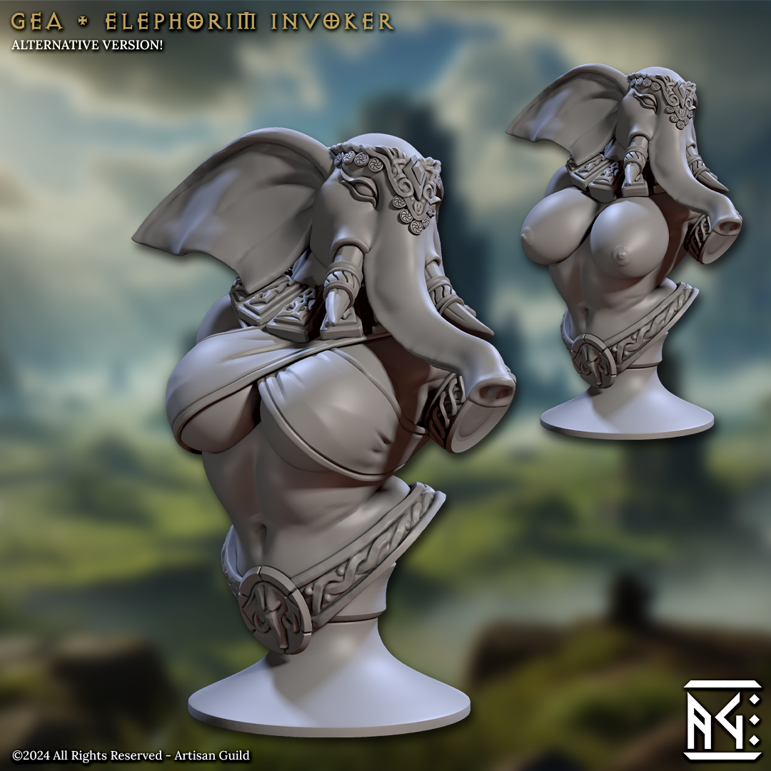 Gea Elephorim Invoker Bust 3D-printed model