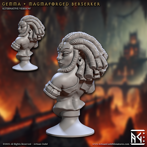 Gemma Magmaforged Berserker Bust 3D-printed model